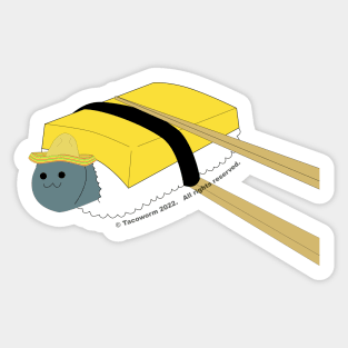 Sleeping Bag With Chopsticks Sticker